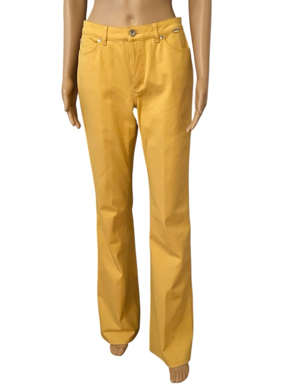 Escada Sport Women’s Size 38 Solid Yellow Cotton Pants, Kate Style Jeans